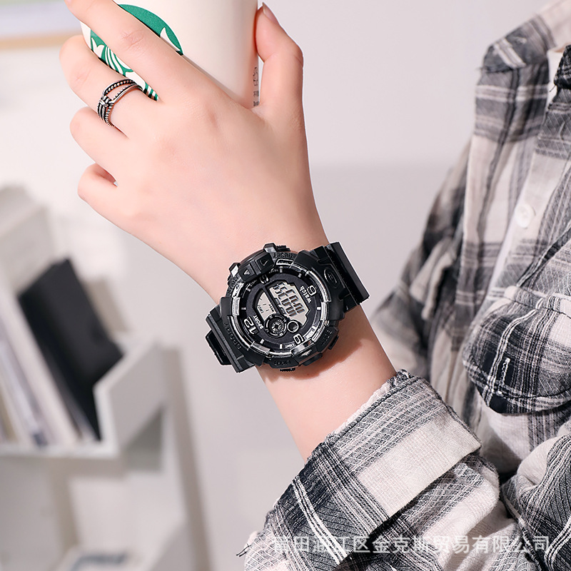 Многофункциональные цифровые часы для мужчин, унисекс, спортивные часы с будильником, светящиеся часы