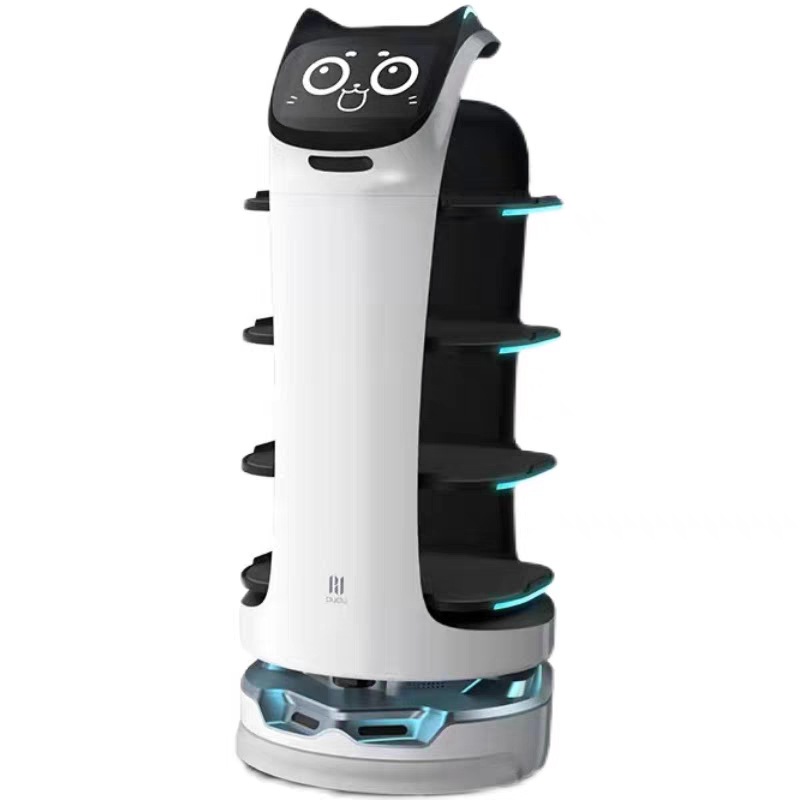 Hotel hot pot restaurant restaurant intelligent food delivery robot food delivery food serving food and running hall multi-language overseas export