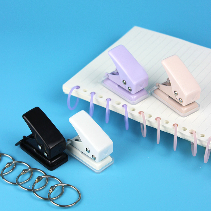 Мини дырокол с одним отверстием, для переплета, портативный, DIY, канцелярские принадлежности