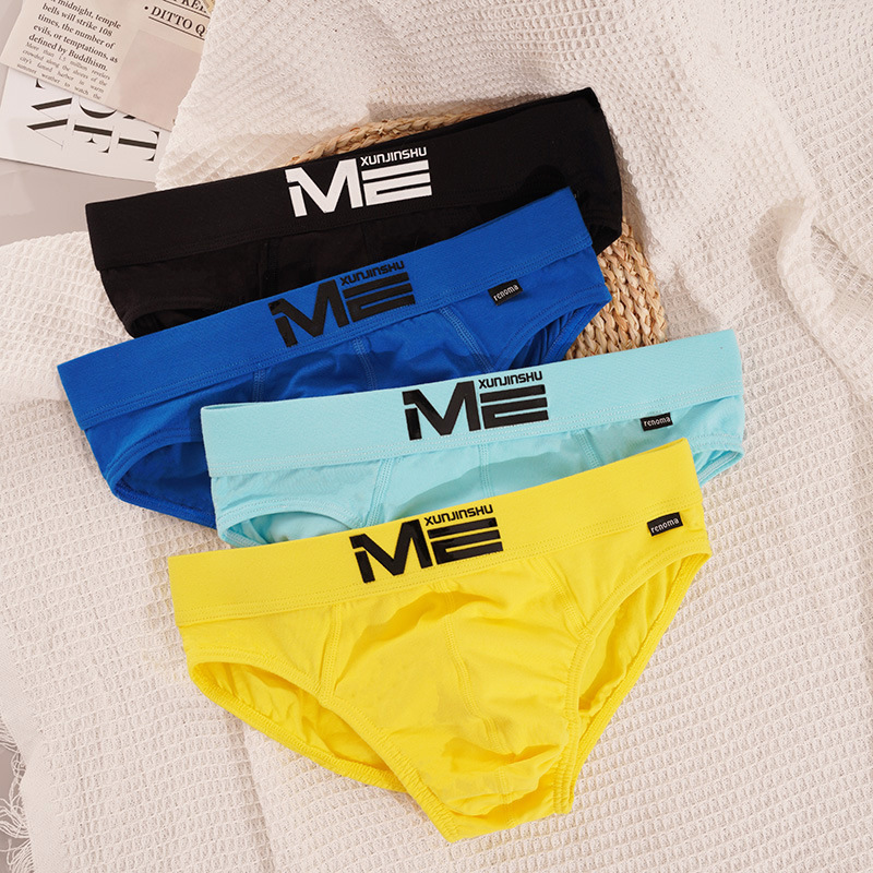 Мужское Нижнее Белье Брифы Мужское Чистое Коттонное Летнее Тонкое Сексуальное Свободное Мужское Нижнее Белье Брифы Лето