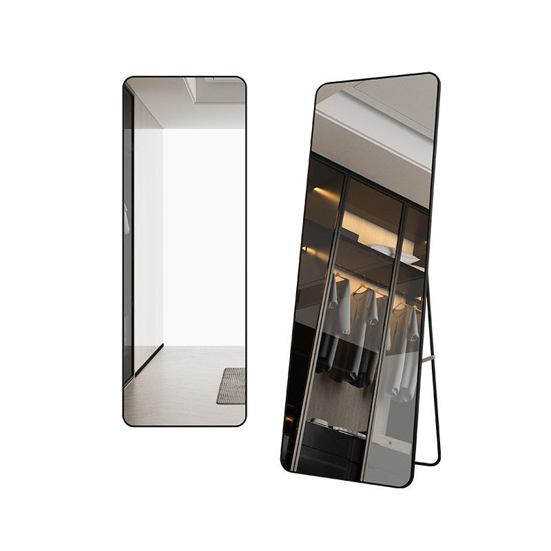 Full-Length Mirror Dressing Floor Mirror Household Wall-Mounted Wall-Mounted Internet Celebrity Girl's Bedroom Makeup Wall-Mounted Three-Dimensional Fitting Mirror