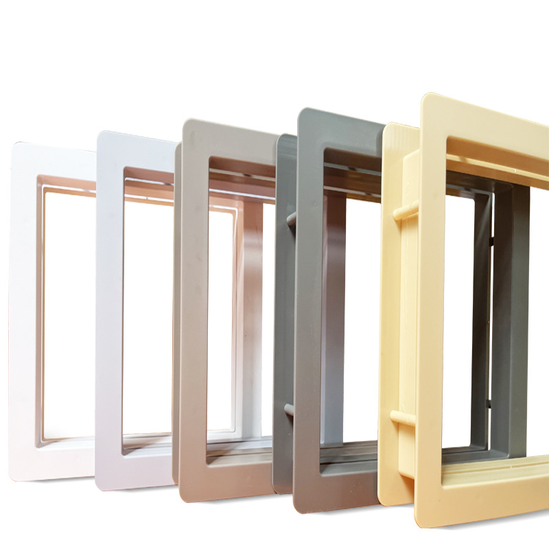 Factory Direct Sales Wooden Door Square Observation Window Visible Plastic Glass Pressure Frame Visible Window Glass Frame Window Frame