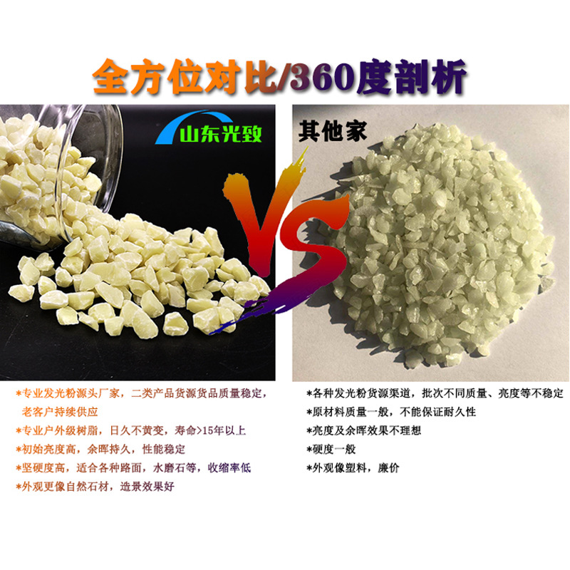 Inorganic glass luminous stone luminous pavement special yellow green blue green sky blue luminous stone luminous luminous stone