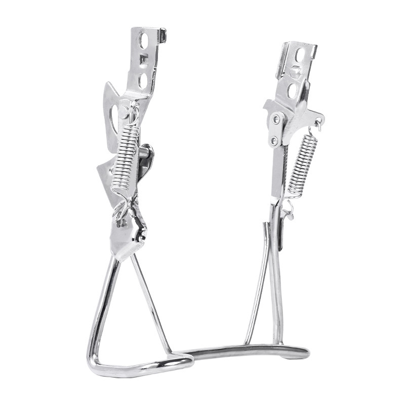 Electric Vehicle Double Support Ladder 14/16/ 18inch Rear Foot Support Double Hole Double Opening Large Bracket Battery Station Foot Parking Rack