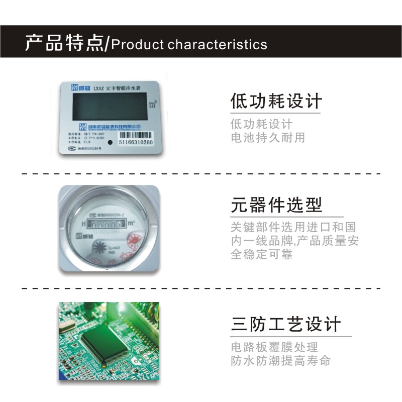 Wholesale Weiming Ic Card Prepaid Smart Water Meter Household Tap Water High-Precision Plug-In Card Type Lxsz