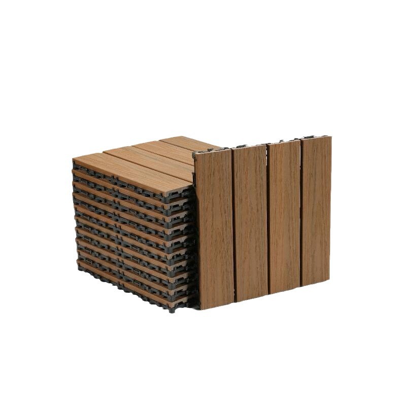 Plastic wood floor factory direct anti-corrosion outdoor garden splicing waterproof balcony outdoor balcony wood plastic floor thickening