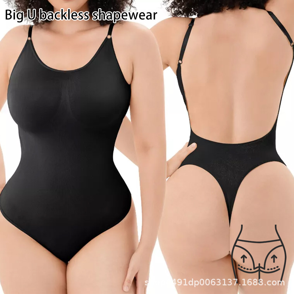 Cross-border Europe and the United States fun backless body-shaping clothing skims body-shaping clothing foreign trade plus size one-part body-shaping clothing seamless