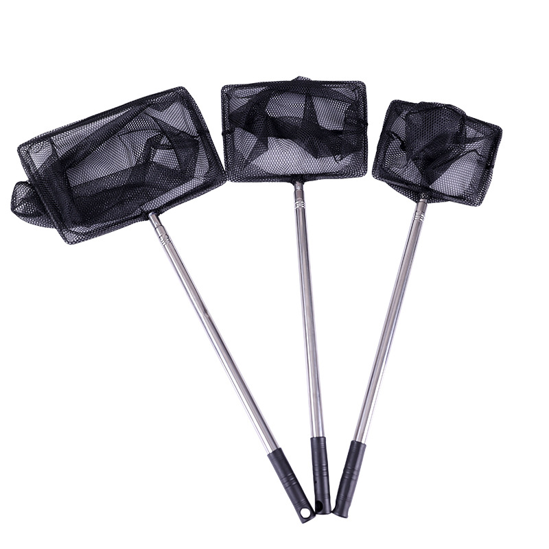 Stainless Steel Thickened Telescopic Fish Net Aquarium Fish Tank Fishing Net Fish Tank Goldfish Ornamental Fish Net Square Fishing
