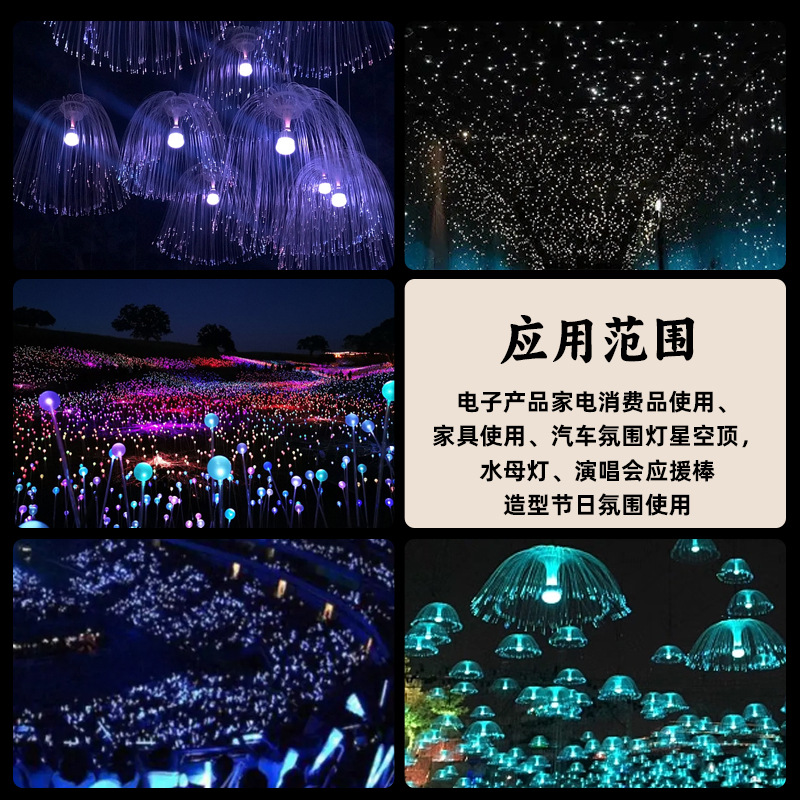 Wholesale all kinds of material plastic optical fiber line super bright high transparent light guide strip art craft decoration raw materials