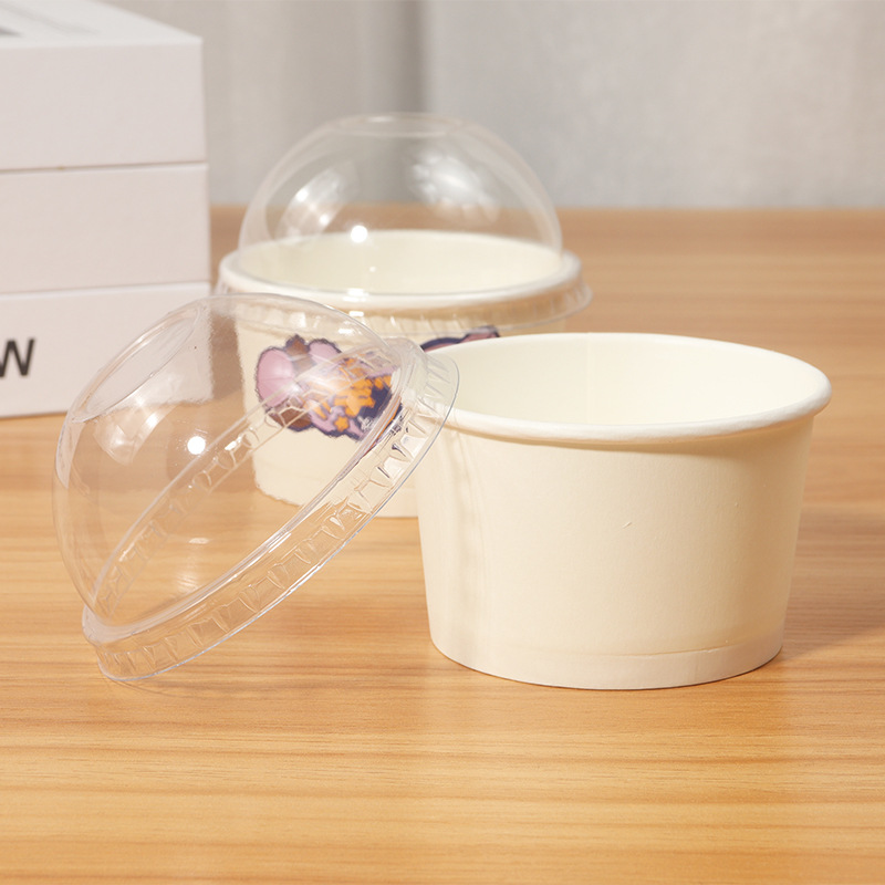 Wholesale Baking Packaging Taro Paste Baked Milk Cup High Temperature Resistant Transparent Cover Puff Puff Custard Egg Dessert Cake Packaging Cup