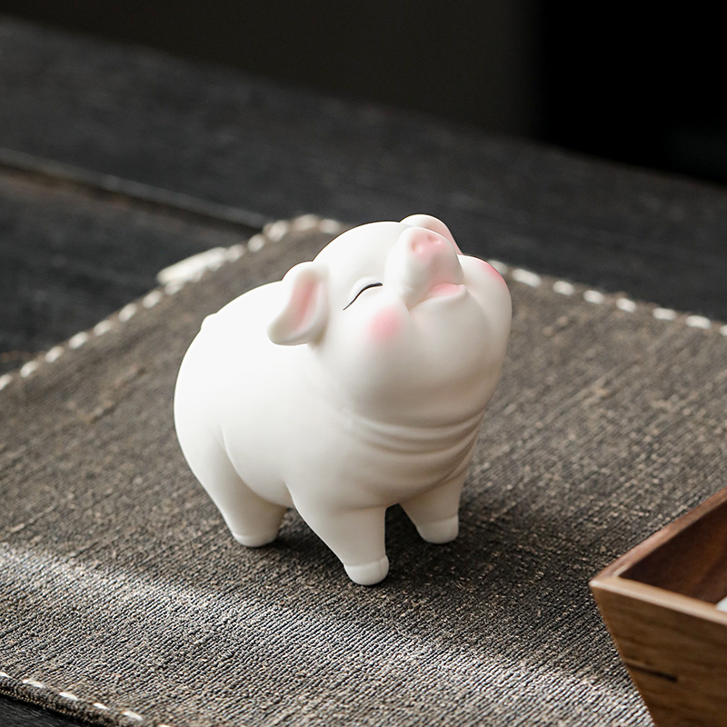 Ceramic Tea Pet Ornaments, Tea Toys, Cute Piggy Tea Table Accessories, Home Personalized Creative Tea Table Tea Table Decorations