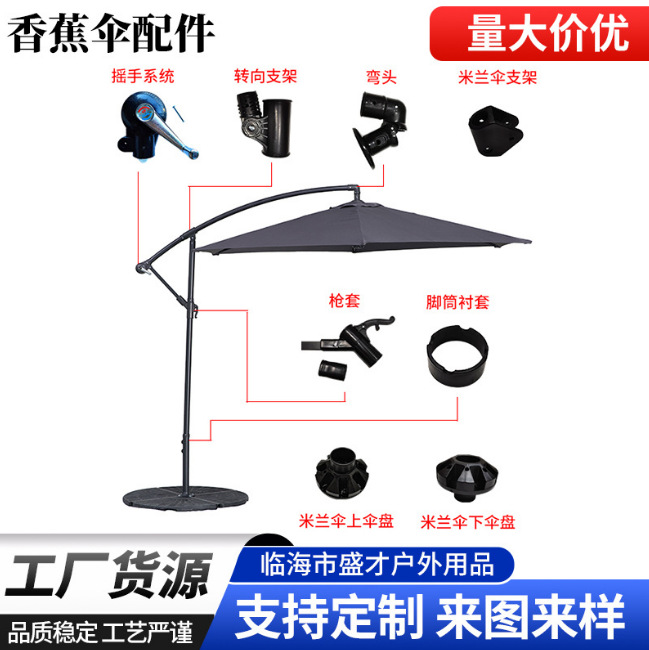 Banana Umbrella Accessories Roman Umbrella Accessories Umbrella Type Enclosures Milan Umbrella Accessories Middle Pillar Umbrella Accessories Patio Umbrella Sunshade