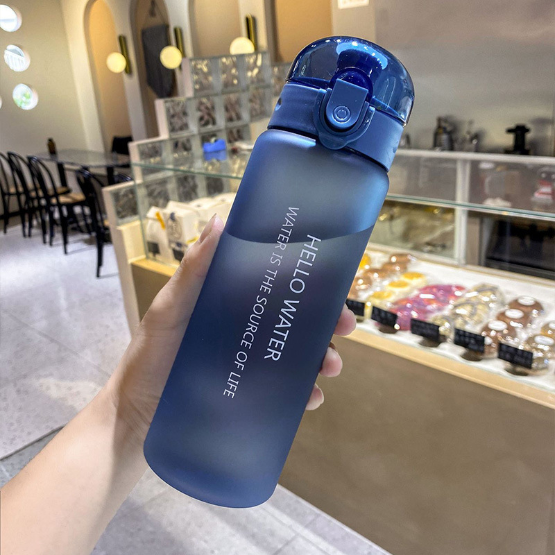 Large Capacity Plastic Frosted Portable Water Cup Student Outdoor Fitness Cup Women's Summer Sports Water Cup Formulation