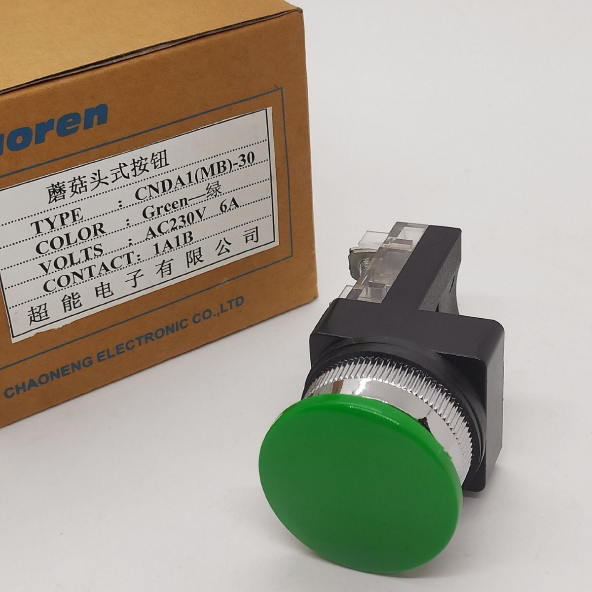 Кнопка A1(Mb)-30 с грибовидной головкой, замена Tmb-30, монтажное отверстие 30мм