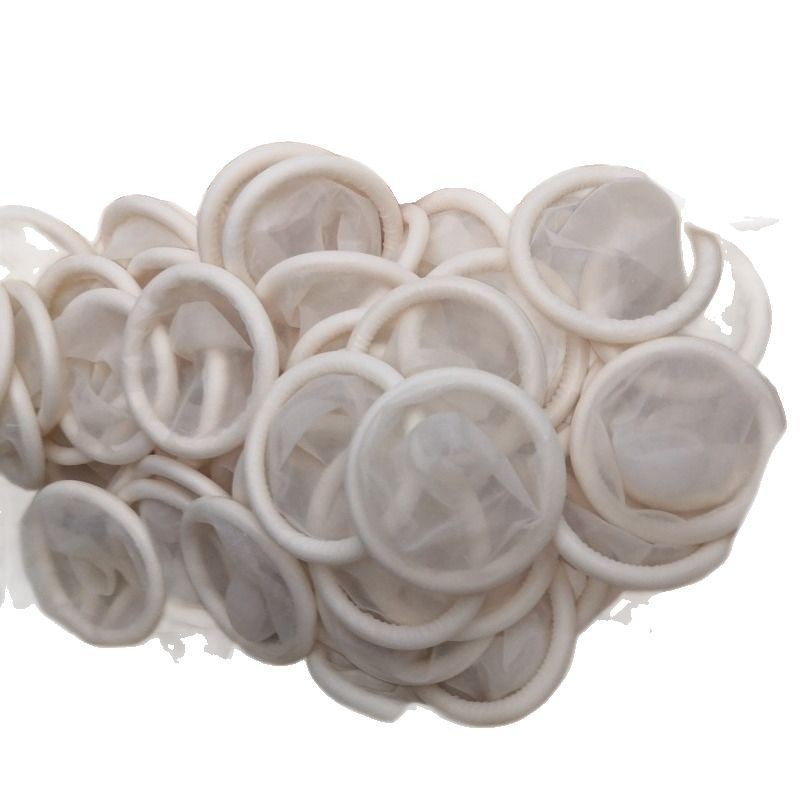 Ultra-thin glossy dry bare cover imported natural latex primary color condom probe cover adult supplies condom