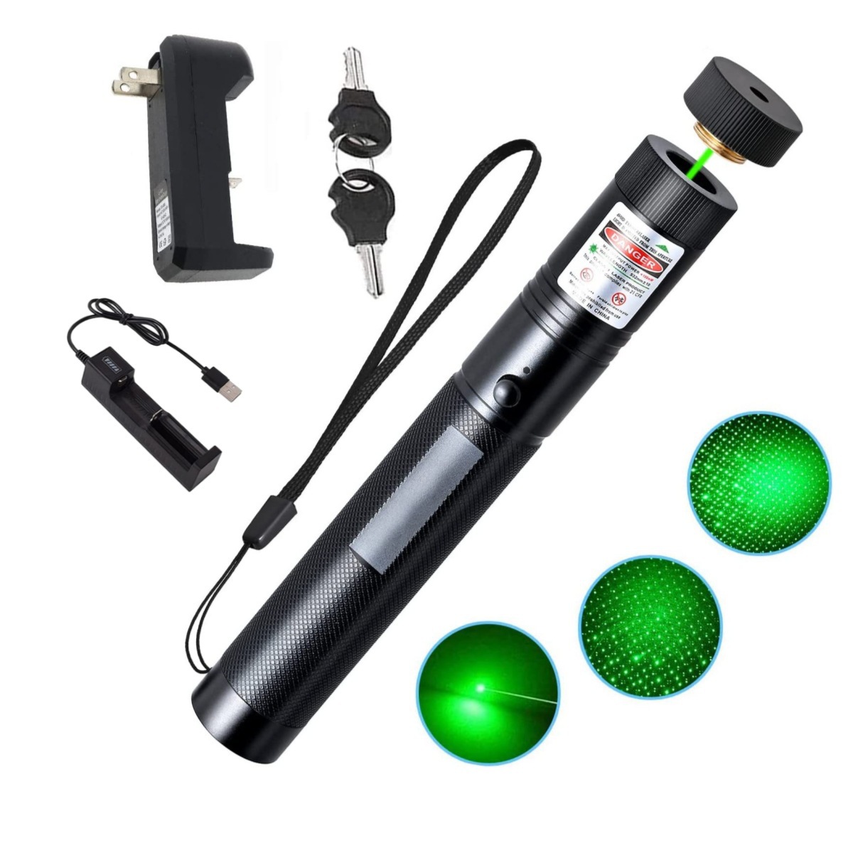 303 laser flashlight high-power stars multi-pattern laser light sales pointer green laser flashlight