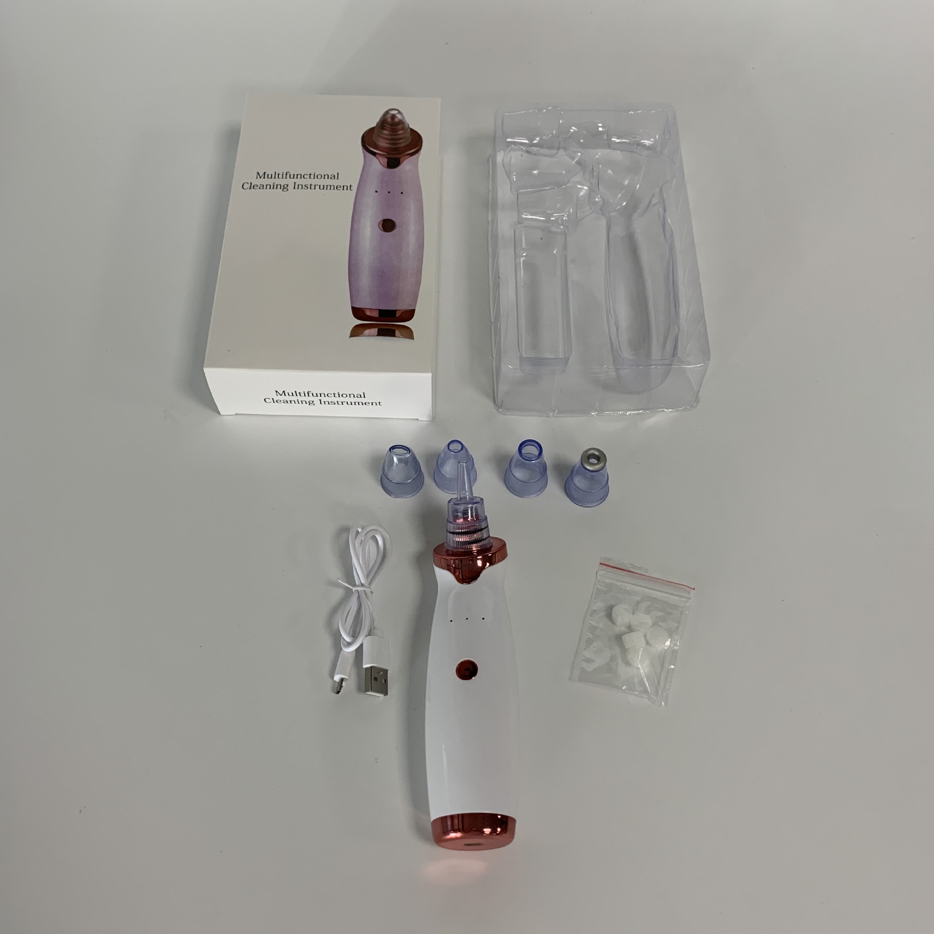 Cross-border new household pore facial electric blackhead instrument smart massage care beauty instrument summer blackhead suction