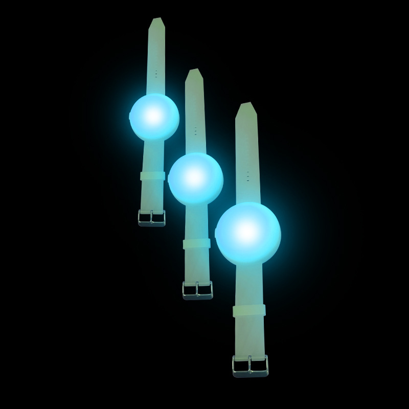 Remote Control 15-Color Luminous Bracelet Adjustable Wristband 2.4g Point Control Music Festival Support Led Watch Strap Bracelet Light