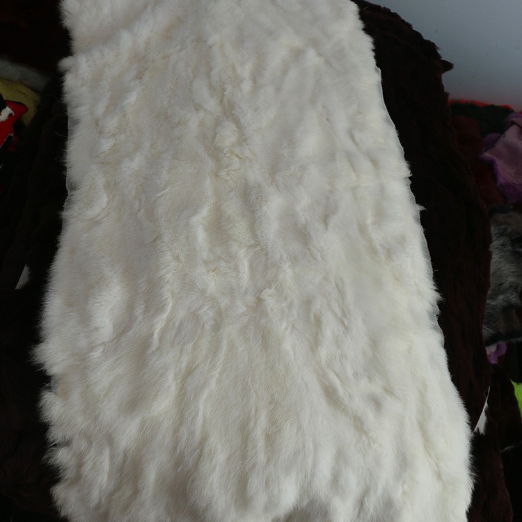 Manufacturer's Real Rabbit Fur Splicing Blanket Carpet Rabbit Skin Photo Background Bed Flag Bedside Blanket Bay Window Mat Pillow Cloth Fabric