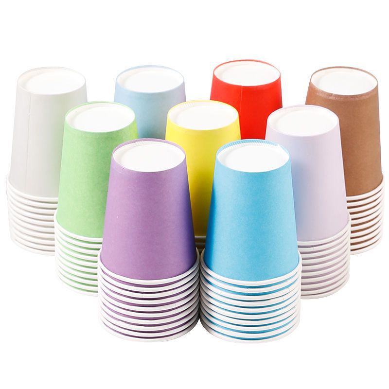 Factory direct color paper cups handmade kindergarten diy production build ring create disposable color paper cups wholesale