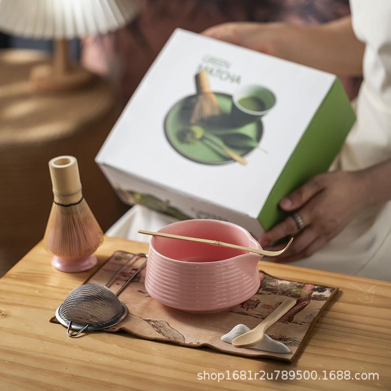 Cross-border Japanese-style tea ordering utensils suit tea bowl with mouth full set of tea set matcha tools gift box