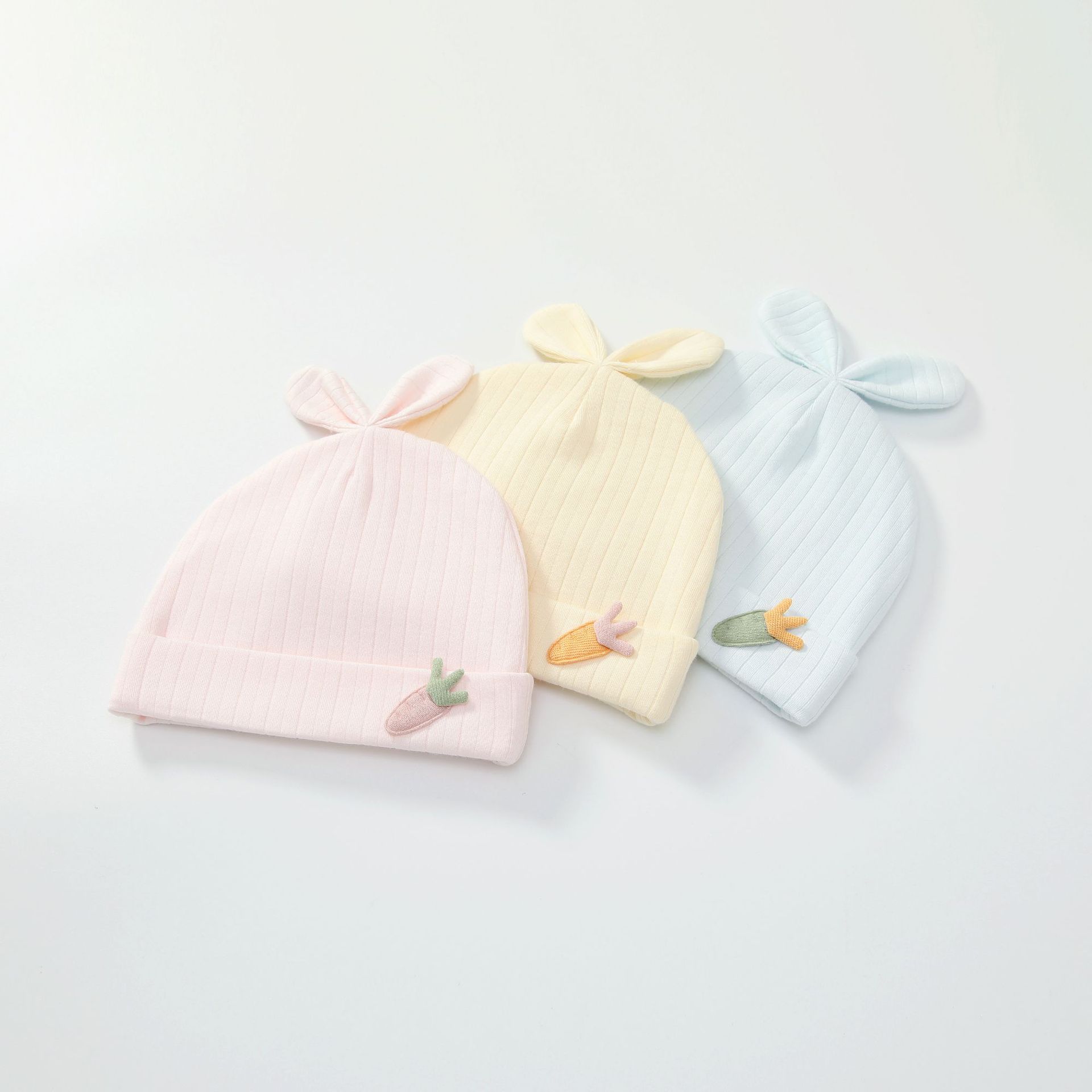 Теплая шапка для новорожденных осень-зима, двойной слой