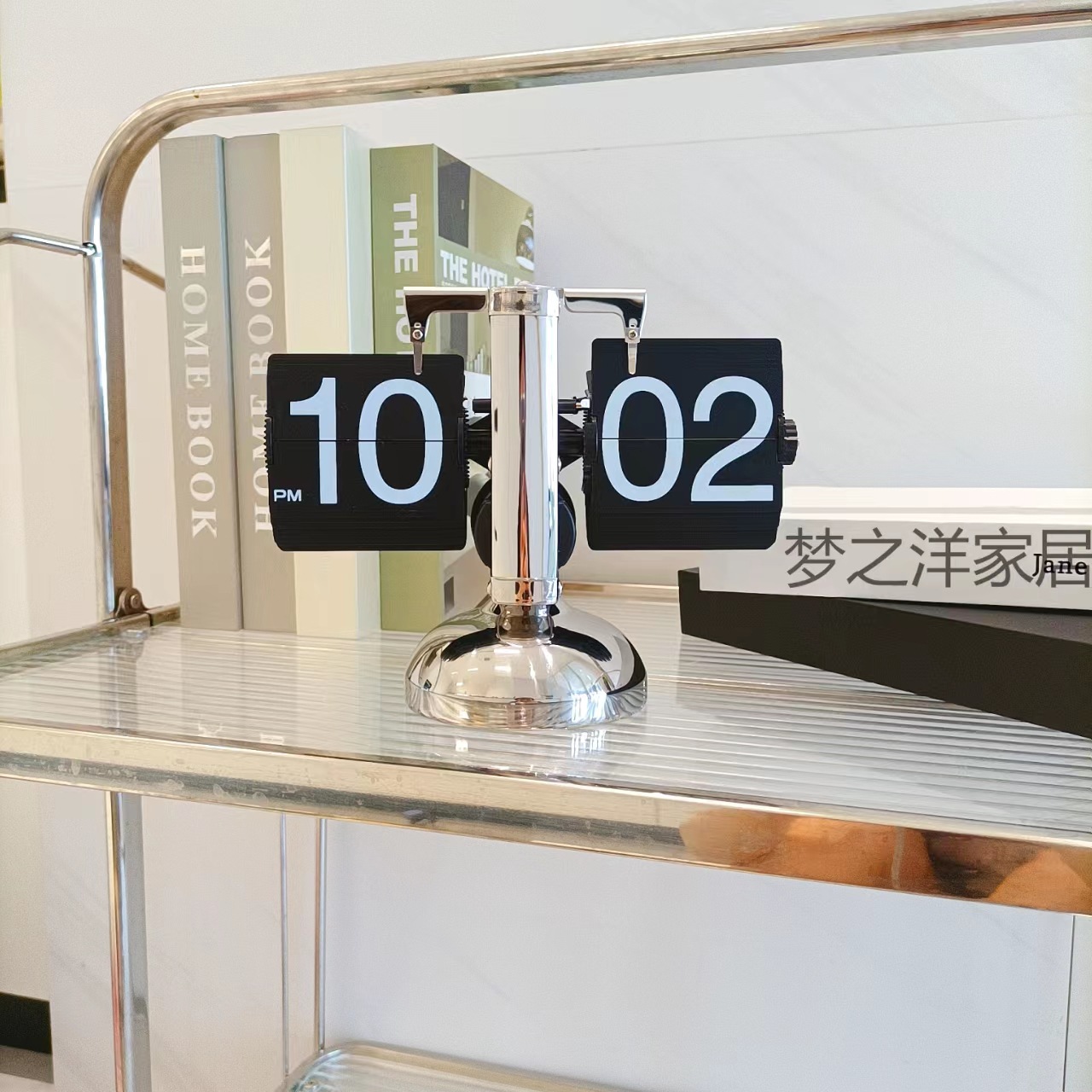 Factory cross-border European-style automatic page-turning clock retro simple home living room clock small balance mechanical page-turning clock