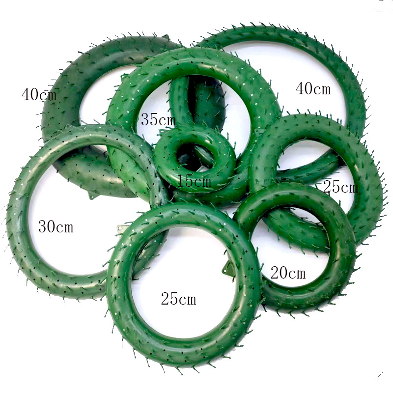 Christmas Wreath DIY Decorative Plastic Garland Base Ring 15Cm20Cm25Cm30Cm35Cm Wreath Artificial Flower Ring