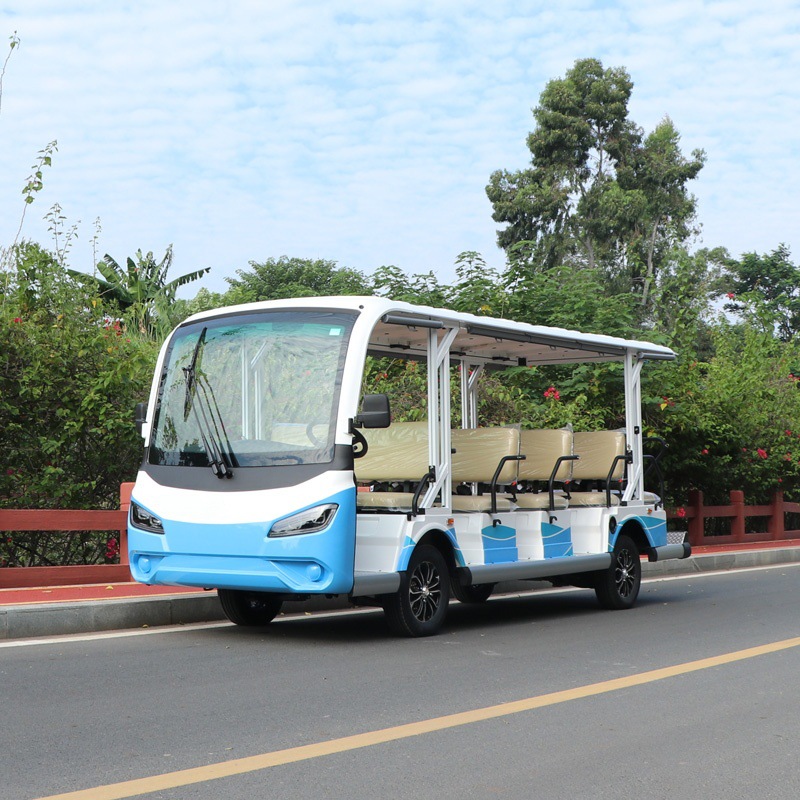 Excellent 14-Seater Electric Sightseeing Car for Scenic Tours and Transportation, Electric Four-Wheel Mobility Sightseeing Car