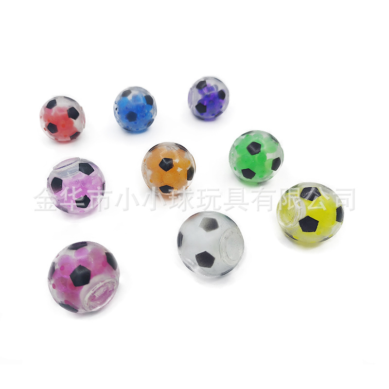 Cross-border hot TPR soft rubber squeeze particles small Football children bubble big beads pinch music small toys