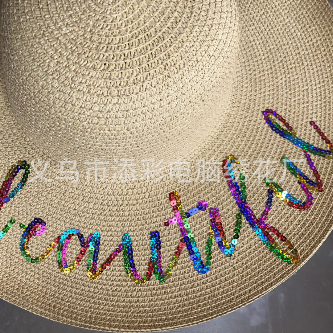 Yiwu Manufacturers Laminated Embroidered Sequins Embroidered Beads Embroidered