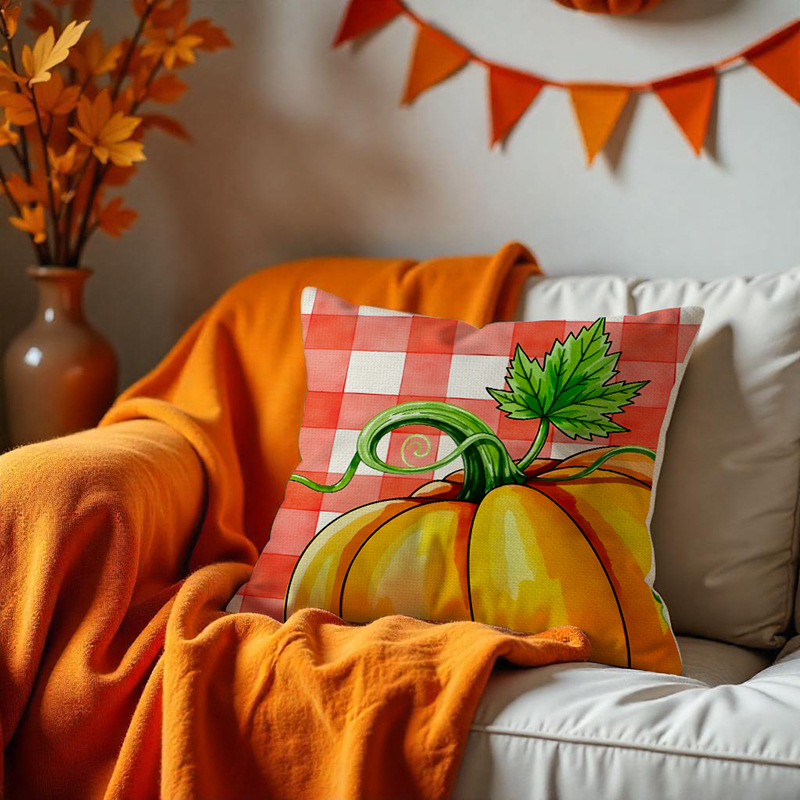 Amazon Cross-Border Hot Selling Autumn Harvest Pumpkin Pillowcase Factory Direct Sale