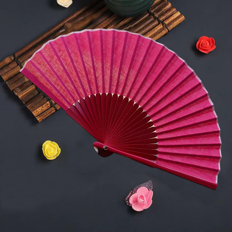 Customized Ancient Style Folding Fan, Dance Fan, Bar Disco Fan, Han Dynasty Fan, Men's and Women's Bamboo Fan, Craft Fan with Logo Printing Wholesale