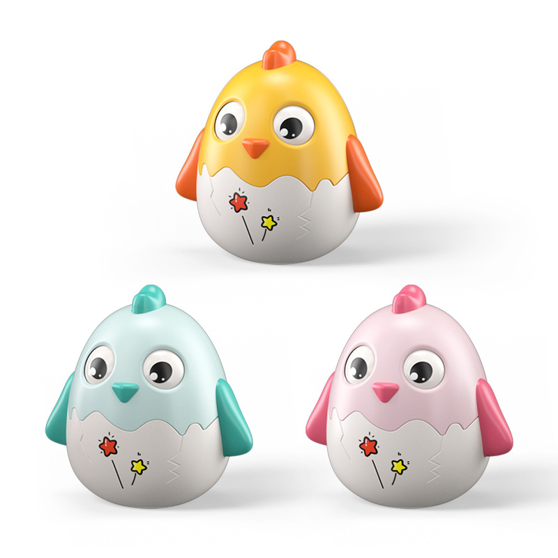 Douyin Popular Children's Cute Chicken Tumbler Baby Toys Baby Educational Early Education Boys and Girls Soothing Rattle Wholesale