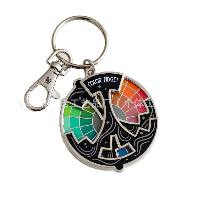 Color Fidget Enamel Pin Color Anxiety Relief Rotary Badge Decorative Pin