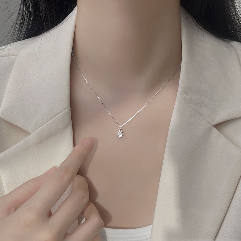 Кулон с каплей воды, летнее украшение, женская цепочка, геометрический дизайн