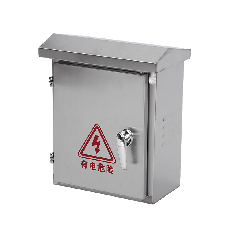 Rainproof Stainless Steel Distribution Box Shell Outdoor Outdoor Engineering Equipment Box Instrument Manufacturer Thickened with Hoop
