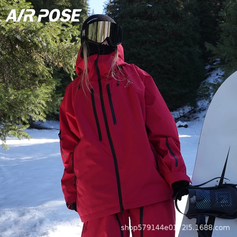 airpose Ski Suit Women's Snowboard 3L Professional 2024 New Winter Cotton Warm Waterproof Ski Top