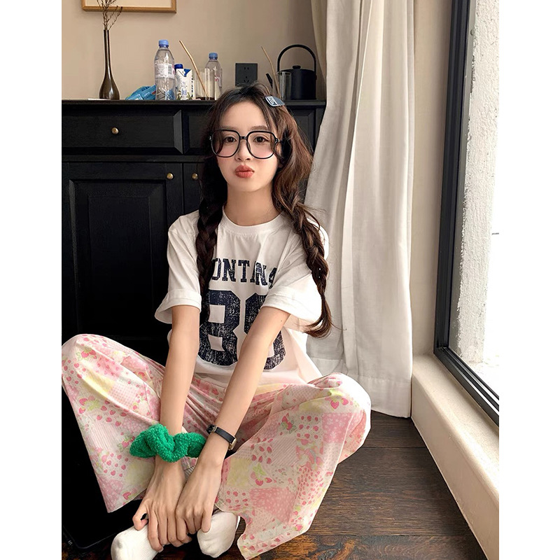 2025 New Women's Pajama Pants, Summer Loose Korean Style Cloud Cotton Lounge Pants, Home Pajama Pants That Can Be Worn Outside