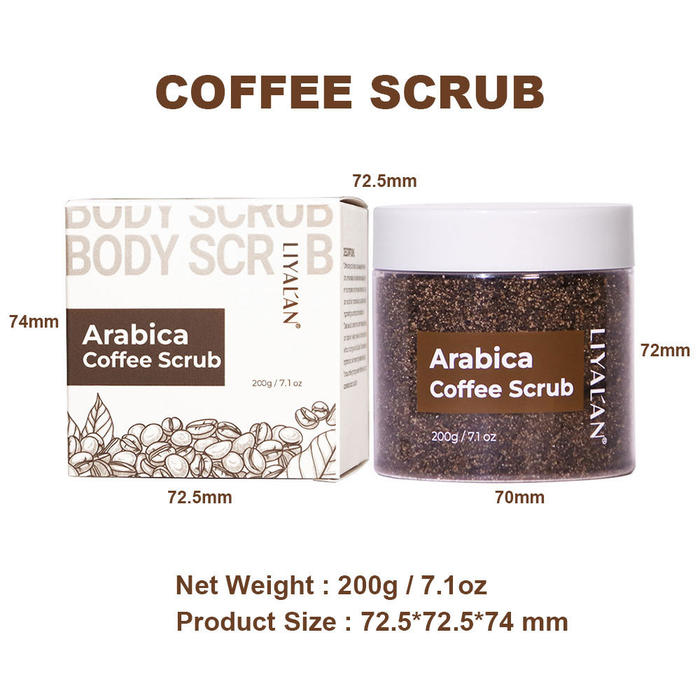Sea Salt Arabica Coffee Scrub Gentle Cleansing Exfoliating Jojoba Oil Moisturizing Body Scrub
