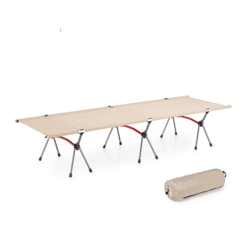 Camping Folding Bed Aluminum Alloy Outdoor Camp Bed Portable Camping Bed Tent Bed Adjustable Lunch Break Single Bed