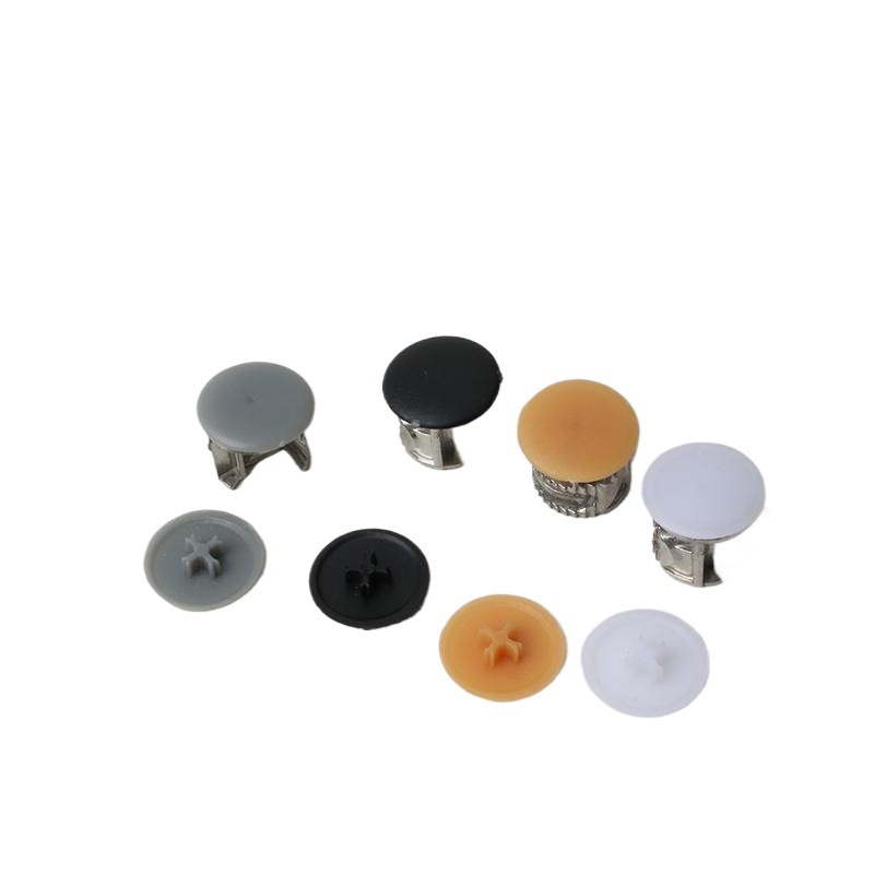 Furniture Cover-Up Three-In-One Connecting Piece Decorative Cover White Cross Cap Eccentric Wheel Plastic Cover Decorative Hole Plug