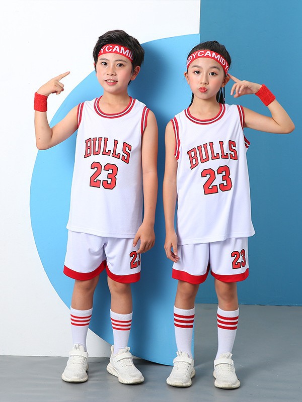 Children's Basketball Uniform Suit Boy Bull Jersey Kobe Bryant Girl Primary School Student Kindergarten Game Uniform Customization