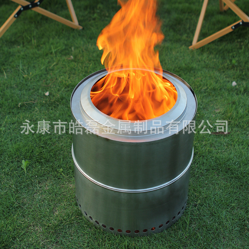 [Cross-border Exclusive] Stainless Steel Firewood Stove | High-efficiency Combustion Removable Ash Plate Heating Furnace Camping Courtyard