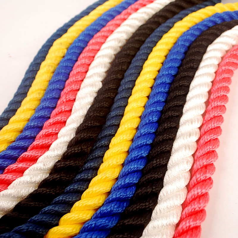 Factory three-strand twisted polyester rope eight-strand nylon twelve-strand three-strand rope polyethylene binding rope anchor cable wholesale