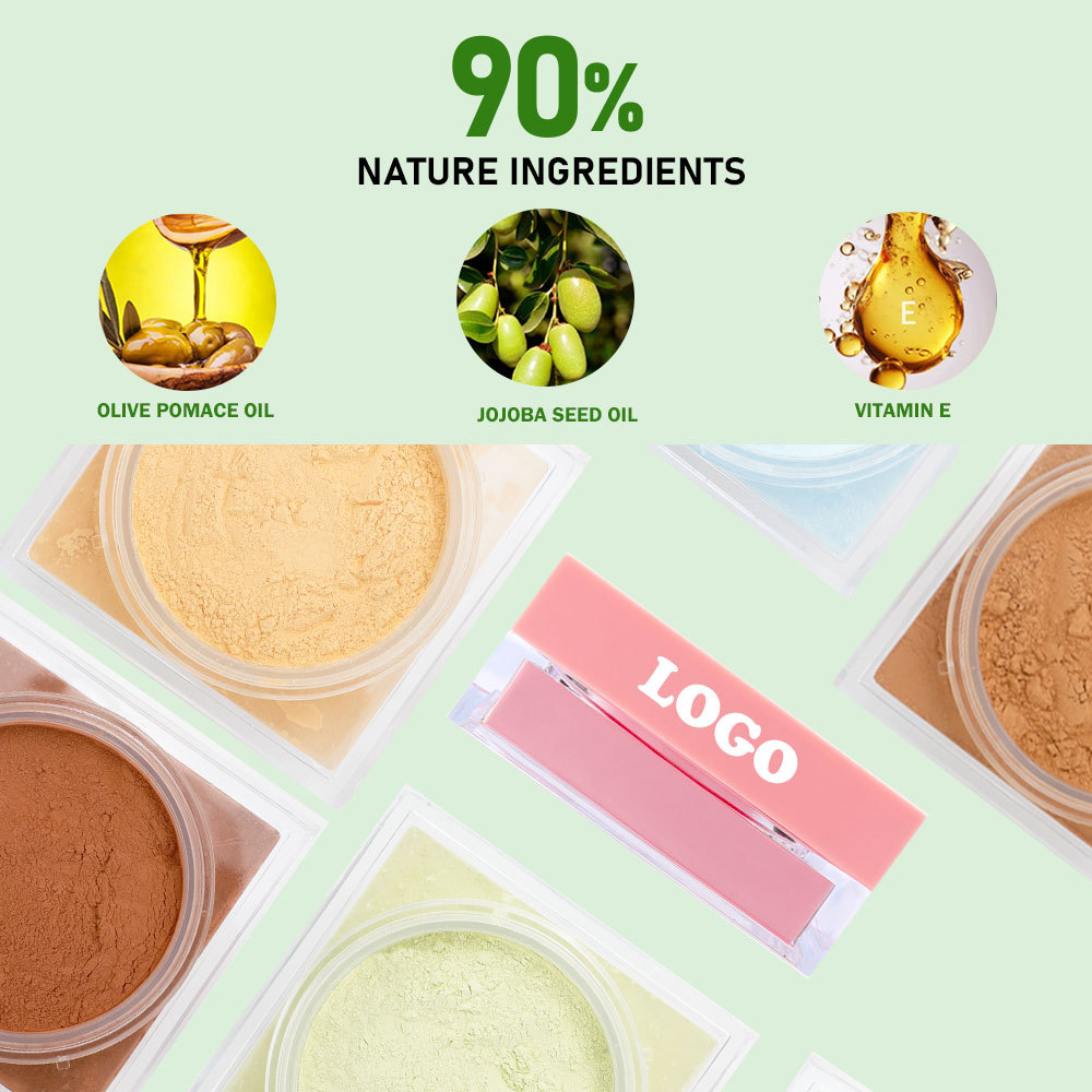 Cross-Border Export, Logo-Free Setting Powder, Brightening, Non-Stuck Powder, Long-Lasting, Non-Removing Makeup, Waterproof, Oil-Controlling Setting Powder