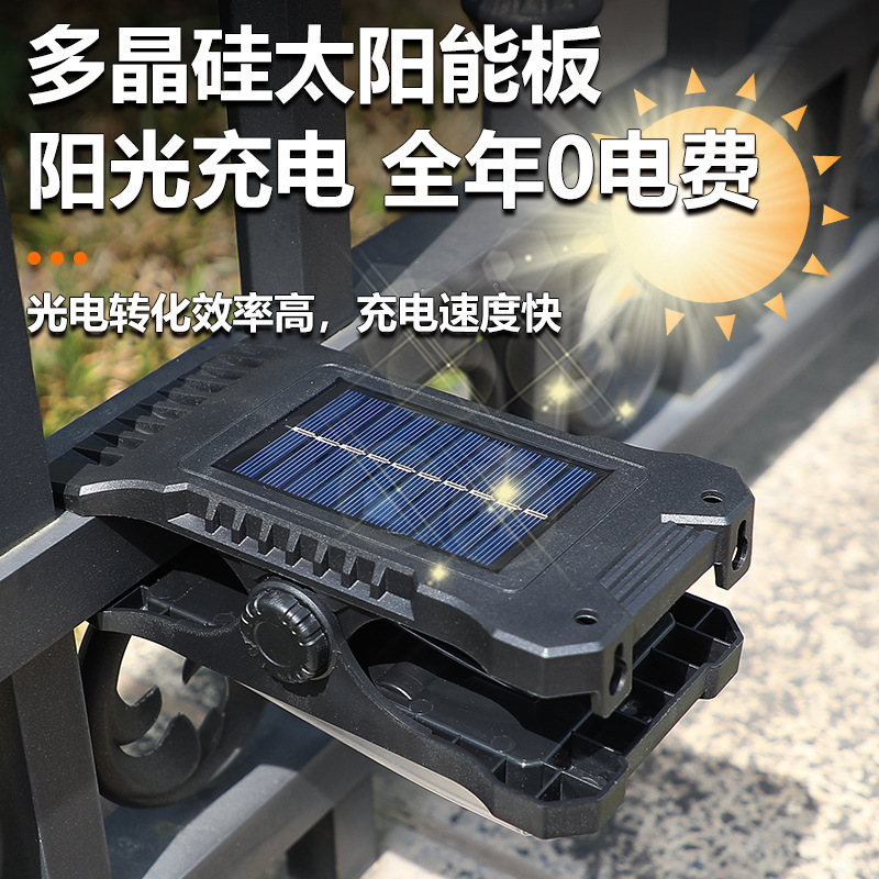 solar outdoor sensor light outdoor usb charging clip light garden outdoor courtyard lighting led light camping light