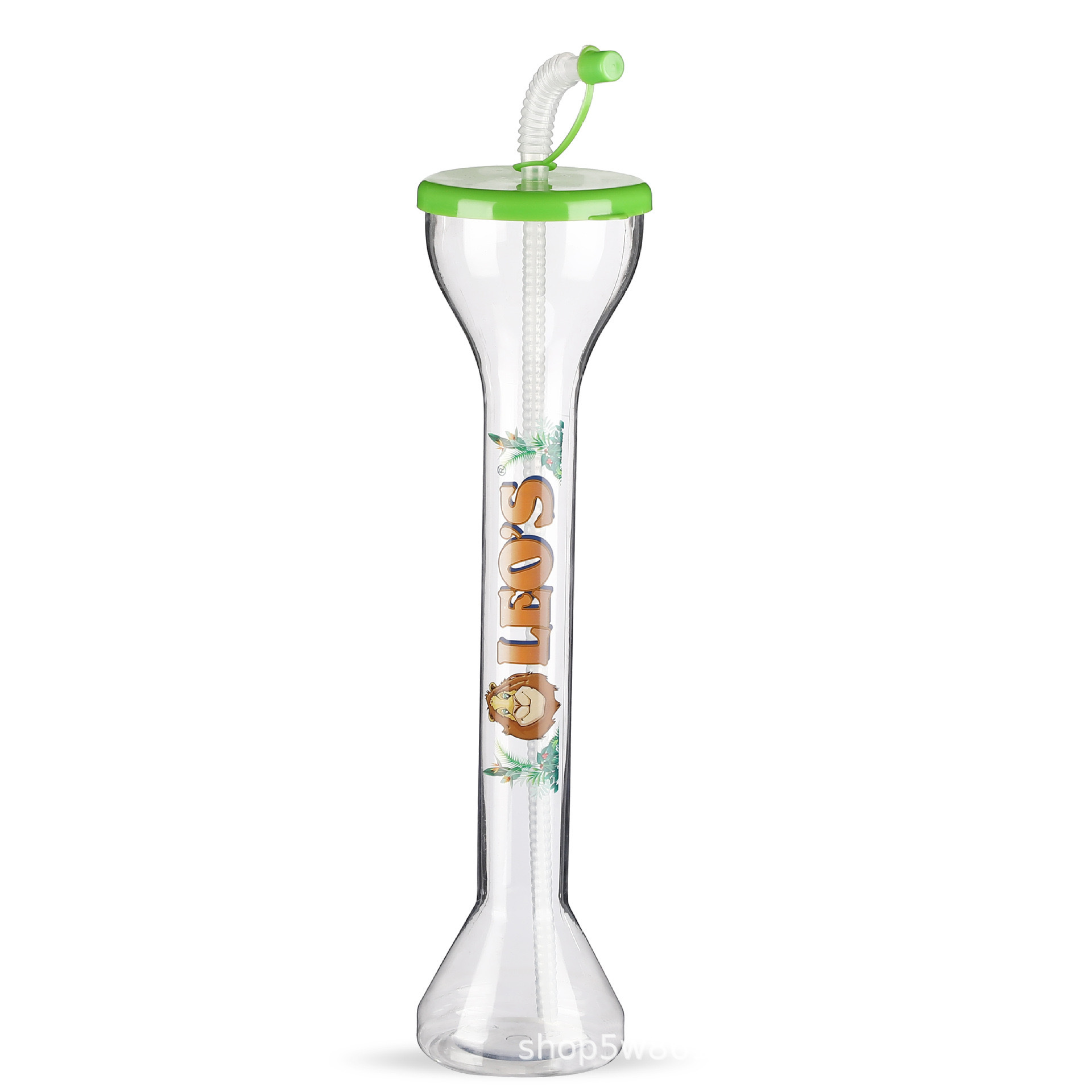 Factory Direct Supply Instant Dumbbell Straw Cup Large Capacity 600 ml Beverage Juice Milk Tea Cup Cross-Border Portable