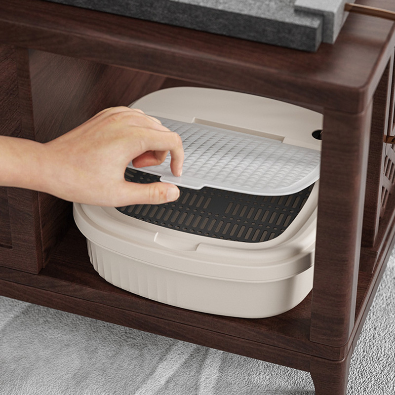 Short Tea Bucket Household Tea Table Waste Water Tea Slag Bucket Dry and Wet Separation Gongfu Tea Tea Set Accessories Small Drain Bucket