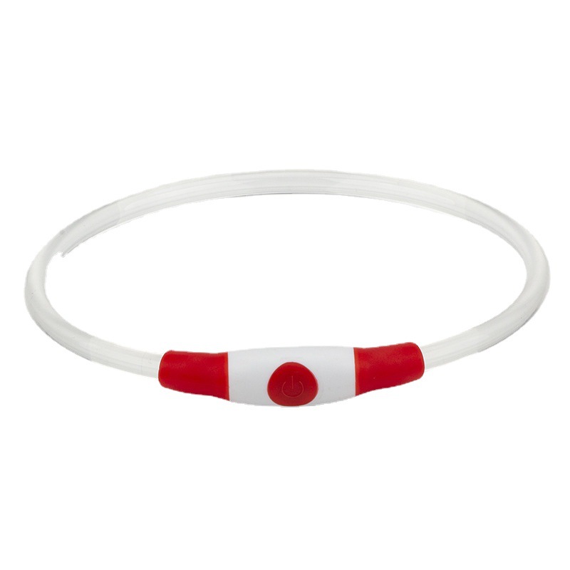 Dog's all-body luminous collar can be cut USB rechargeable luminous collar anti-car accident luminous collar pet supplies